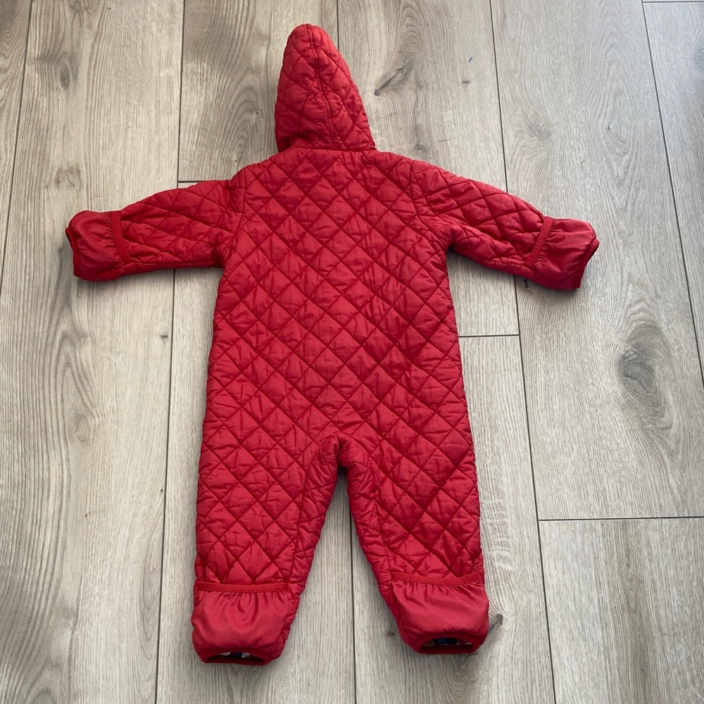 Uniqlo x Marimekko Red Snowsuit 12-18 Months Cotton Lining Foldover Cuff Warm ♥️ - Picture 4 of 9
